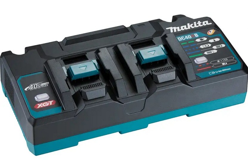 фото 191N10-3 MAKITA Зарядное устройство DC40RB быстрое двухпортовое (XGT 40В)