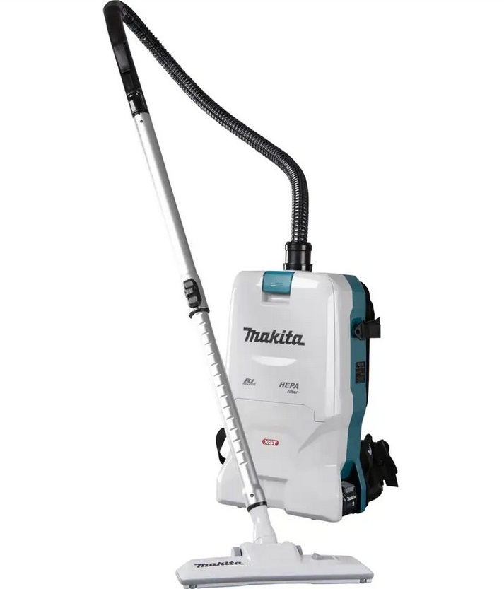фото VC011GZ01 MAKITA Пылесос ранцевый аккумуляторный XGT 40 В, Li-lon, 20 кПа, 2,4 м3/мин, мешок 5,5—6 л, 4 скорости, шланг 1м, 6,4 кг