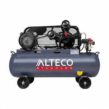 фото ACB 100/400 ALTECO Компрессор поршневой ременной 720 л/мин, 3 кВт, 12.5 атм, 100 л, кол-во цилиндров/ступеней 3 /2 шт, 115 кг