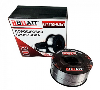 фото E71TGS BRAIT Проволока порошковая самозащитная D-0,8 мм, (кат. 1 кг)