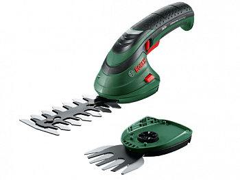 фото ISIO3 BOSCH Аккумуляторные ножницы для травы и кустов 3,6В/1,5Ah/Li-Ion, ширина 120/80мм, время раб. 50мин, 1,2кг