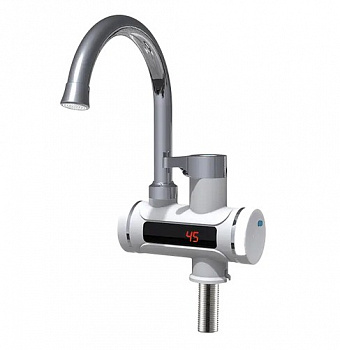 фото BEF-001 UNIPUMP Кран-водонагреватель проточного типа 3кВт, мин.давл 0,04 МПа, макс.давл 0,5 МПа, макс.темп нагрева +60С, НР 1/2"