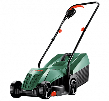 фото EasyRotak 32-205 BOSCH Газонокосилка электрическая 1200Вт, шир.скаш. 32см, высота реза 3 уровня - 25-65мм, травосборник 31л, 9,6 кг