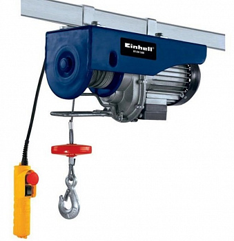 фото BT-EH 500 Einhell Тельфер 1000 Вт, 220 В, 250/500 кг, 12/6 м, диам.троса 4мм, 16 кг