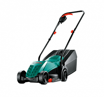 фото Rotak 320 ER BOSCH Газонокосилка электрическая 1200 Вт, шир.скаш. 32 см, высота среза 20-60 мм, травосборник 31 л, площ.300 кв.м, 6,8 кг