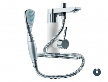 фото BKF-015 UNIPUMP Кран-водонагреватель проточного типа 3000Вт, мин.давл 0,04 МПа, макс.давл 0,5 МПа, макс.темп нагрева +60С, НР 1/2", + душ. лейка
