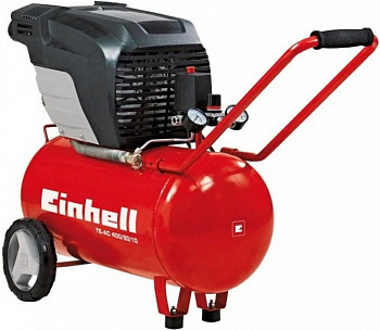 фото TE-AC 400/50 EINHELL Компрессор 400 л/мин, 2,6 кВт, 220В, 10 атм, 50 л, кол-во цилиндров/ступеней 2/1 шт, 40,2 кг