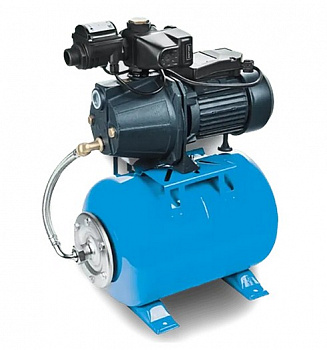 фото АКВАРОБОТ JET 80 S-24 UNIPUMP Универсальная станция 600 Вт, Hmax-38 м, Qmax-50 л/мин, корпус-чугун, Г-24 л, вх/вых отв 1"х1", 18 кг