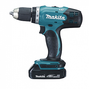фото DDF453SYE MAKITA Дрель-шуруповерт аккумуляторная 18В/1,5 Ah х2Li-ion LXT, 0-400/1300 об/мин, 42/27Нм, 1,7кг
