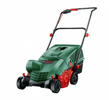 фото UniversalRake 900 BOSCH Скарификатор 900 Вт, шир.обраб. 320 мм, 10 двойных стальных зубьев, травосборник 50 л, регул.высоты 4 уровня, 10 кг