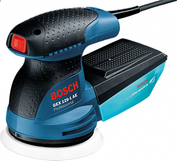 фото GEX 125-1 AE Professional BOSCH Шлиф.машина эксцентриковая 250 Вт, 7500-12000 об/мин, 15000-24000 кол/мин, диск 125 мм, 1.3 кг
