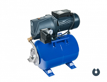 фото AUTO JSW 55-50 UNIPUMP Станция авт.водоснабжения 1000 Вт, Hmax-40м, Qmax-70 л/мин, корпус-чугун, Г-50л, вх/вых отв 1"х1"