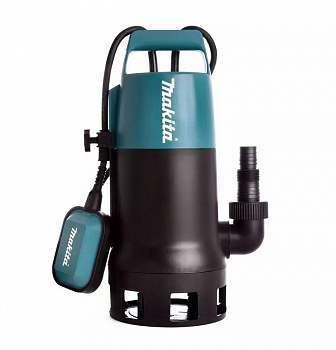 фото PF1010 MAKITA Насос дренажный для грязной воды 1100 Вт, Qmax-240 л/мин, Hmax-10 м, погруж.-5 м, кабель 10 м, примеси до 35 мм, откач до 4 см, 5,3 кг