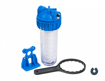 фото UNIPUMP Колба 10" CFC-10K (резьба 3/4") с картриджем SC-10W (5мкм)