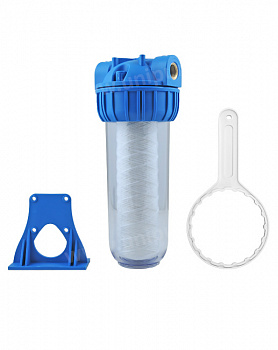 фото UNIPUMP Колба 10" CFC-10K (резьба 1") с картриджем SC-10W (5мкм)