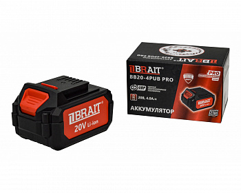 фото BRAIT Аккумулятор BB20-4PUB PRO 4.0 Ач, 20 В, 0,8 кг