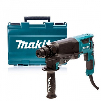 фото HR2630 MAKITA Перфоратор 800 Вт, 3 реж., 2,9 Дж, 0-4600 уд/мин, 0-1200 об/мин, SDS-plus, кейс, 3.1 кг