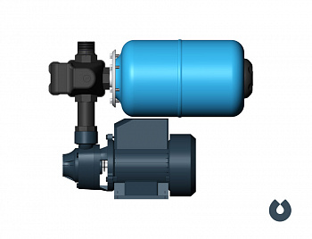 фото AUTO QB 60-5 UNIPUMP Станция авт.водоснабжения 370Вт, Hmax-33м, Qmax-30 л/мин, корпус-чугун, Г-5 л, вх/вых отв 1"х1"